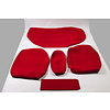 Citroën ID/DS Achterbankhoes fel rood stof oud type brede armsteun 20cm Citroën ID/DS