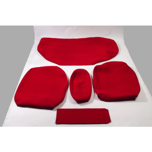  Citroën ID/DS Rear bench cover old model wide armrest red cloth Citroën ID/DS 