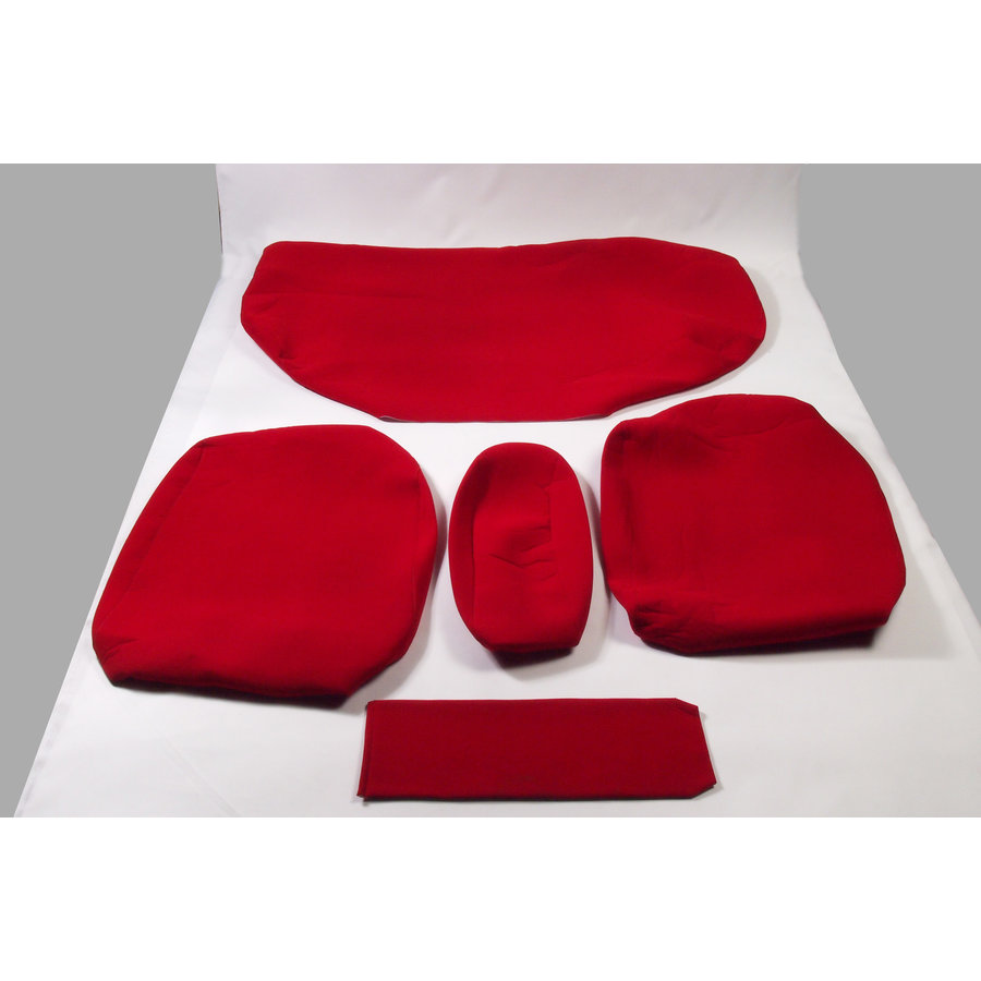 Garniture pour banquette AR en étoffe rouge écarlate accoudoir large Citroën ID/DS-1