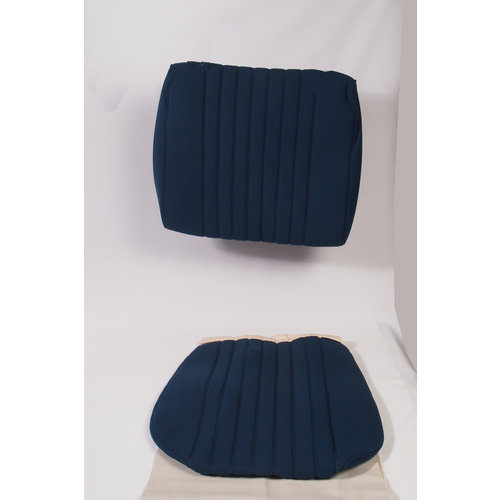  ID/DS Garniture siège AV en étoffe bleu andalou unie pour assise + dossier Panneau de fermeture en simili blanchâtre Citroën ID/DS 