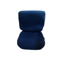 thumb-Garniture siège AV en étoffe bleu unie pour assise + dossier Panneau de fermeture en simili blanchâtre imprimé gauffre Citroën ID/DS-2