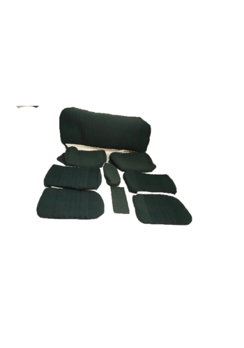  ID/DS Garniture complète (2 sièges AV + 1 banquette AR) en étoffe vert (partie centrale en deux tons) Citroën ID/DS 