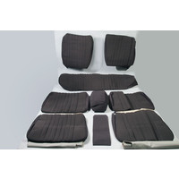 Garniture complète (2 sièges AV + 1 banquette AR) en étoffe gris unie Citroën ID/DS