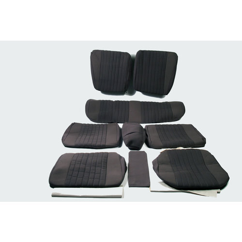  ID/DS Garniture complète (2 sièges AV + 1 banquette AR) en étoffe gris (partie centrale en deux tons) Citroën ID/DS 