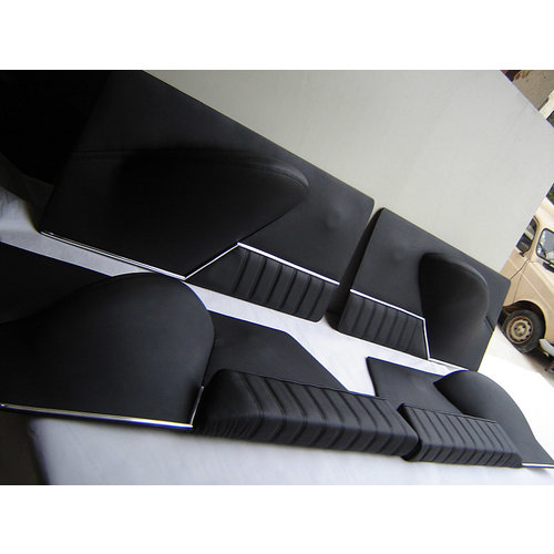  Citroën ID/DS Jeu de panneaux de porte cuir noir [4](réplique du panneau PA) Citroën ID/DS 