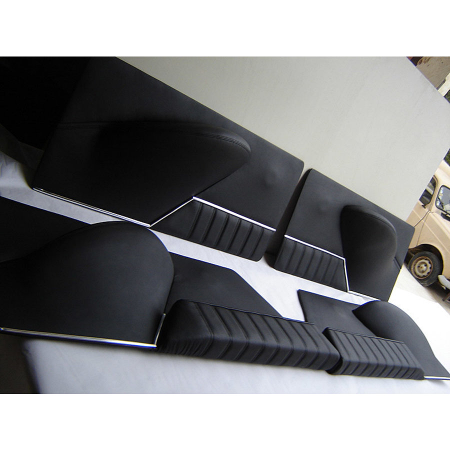Jeu de panneaux de porte cuir noir [4](réplique du panneau PA) Citroën ID/DS-1