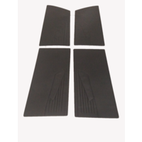 Door card set (flat) black leatherette Citroën ID/DS