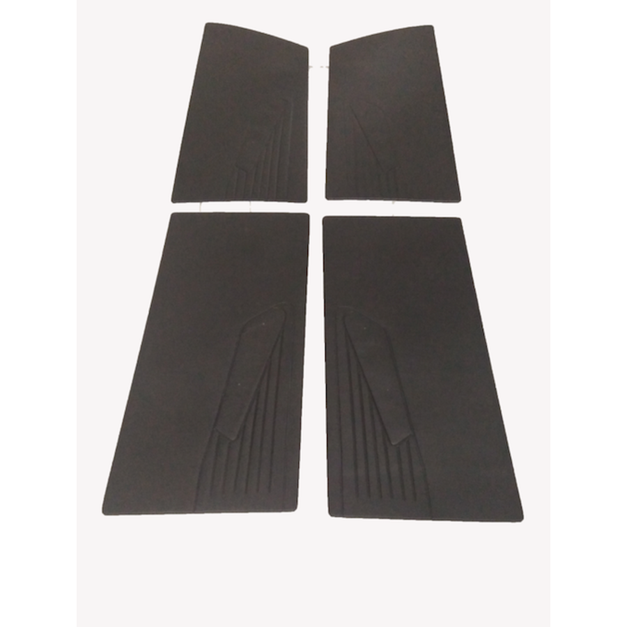 Door card set (flat) black leatherette Citroën ID/DS-1