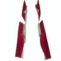 thumb-Set deurschotten fel rood stof 60-67 Citroën ID/DS-1