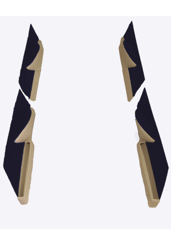  Citroën ID/DS Set deurschotten blauw stof Citroën ID/DS 