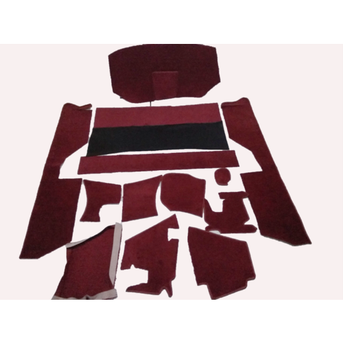  Citroën ID/DS Complete Pallas vloermatset rood met schuim Citroën ID/DS 