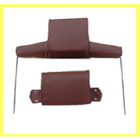 thumb-Head rest with light brown leather trimming wide model 2 pieces Citroën ID/DS-1