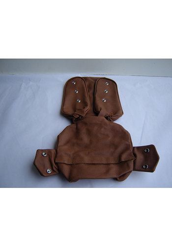  ID/DS Head rest cover with light brown leather trimming narrow model 2 pieces Citroën ID/DS 