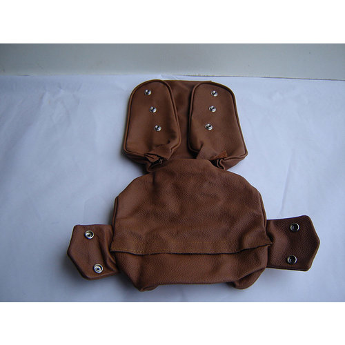  ID/DS Head rest cover with light brown leather trimming narrow model 2 pieces Citroën ID/DS 