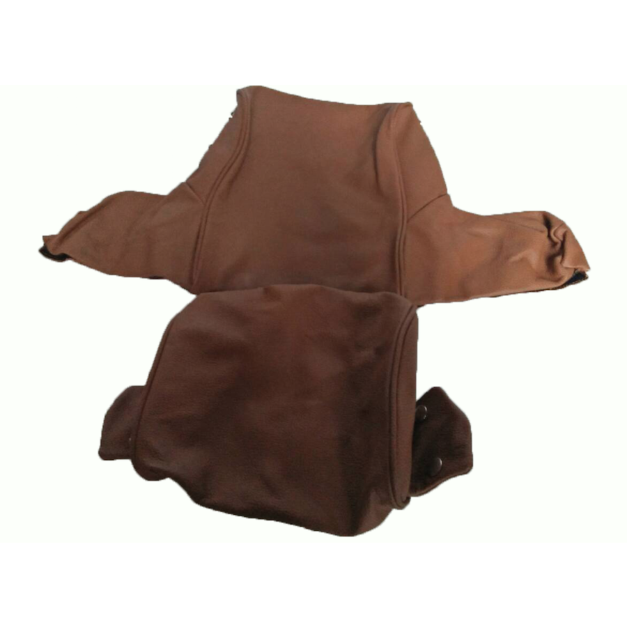 Head rest cover with light brown leather trimming wide model 2 pieces Citroën ID/DS-5