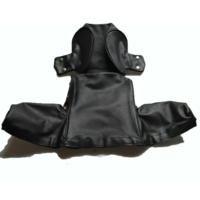 thumb-Head rest cover with black leather trimming wide model 2 pieces Citroën ID/DS-4