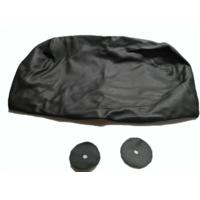 thumb-Housse de repose-tête pour modèle ancien en forme de sac (1 pièce modèle large) garniture cuir noir Citroën ID/DS-5