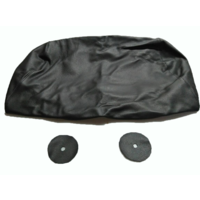 thumb-Bezug für Kopfstütze für altes Modell (1 teilig) sackförmig Leder schwarz Citroën ID/DS-7