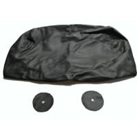 thumb-Housse de repose-tête pour modèle ancien en forme de sac (1 pièce modèle large) garniture cuir noir Citroën ID/DS-7