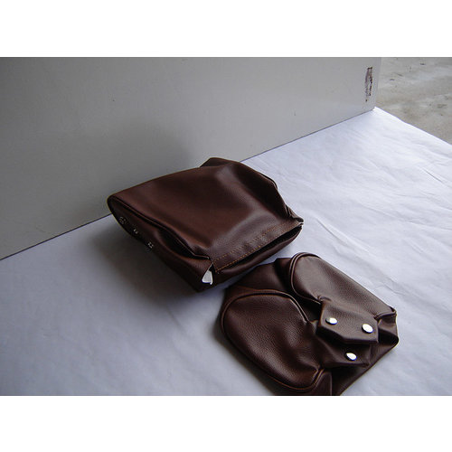  ID/DS Head rest cover with brown leatherette trimming narrow model 2 pieces Citroën ID/DS 