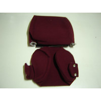 thumb-Head rest cover with red cloth trimming narrow model 2 pieces Citroën ID/DS-1