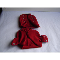 Garniture pour repose-tête (2 pièces modèle étroit) étoffe rouge écarlate Citroën ID/DS