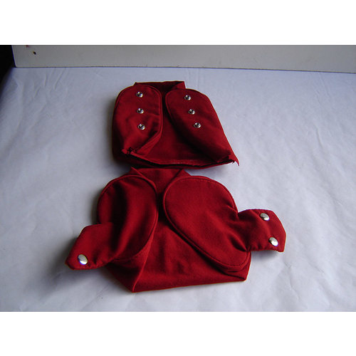  Citroën ID/DS Head rest cover with bright red cloth trimming narrow model 2 pieces Citroën ID/DS 