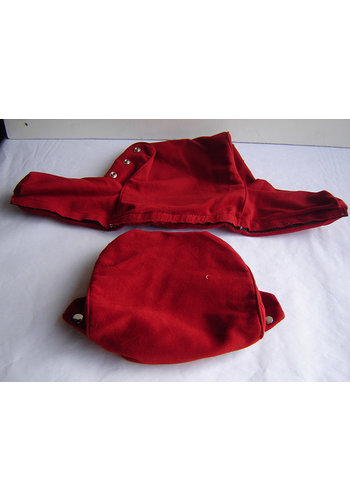 Citroën ID/DS Head rest cover with bright red 60->67cloth trimming wide model 2 pieces Citroën ID/DS 