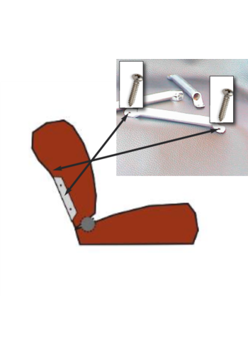  Citroën ID/DS Side socket [2x] for insertion of wide head rest chromed metal Citroën ID/DS 
