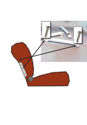  ID/DS Side socket [2x] for insertion of wide head rest chromed metal Citroën ID/DS 