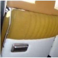 thumb-Side socket [2x] for insertion of wide head rest chromed metal Citroën ID/DS-2