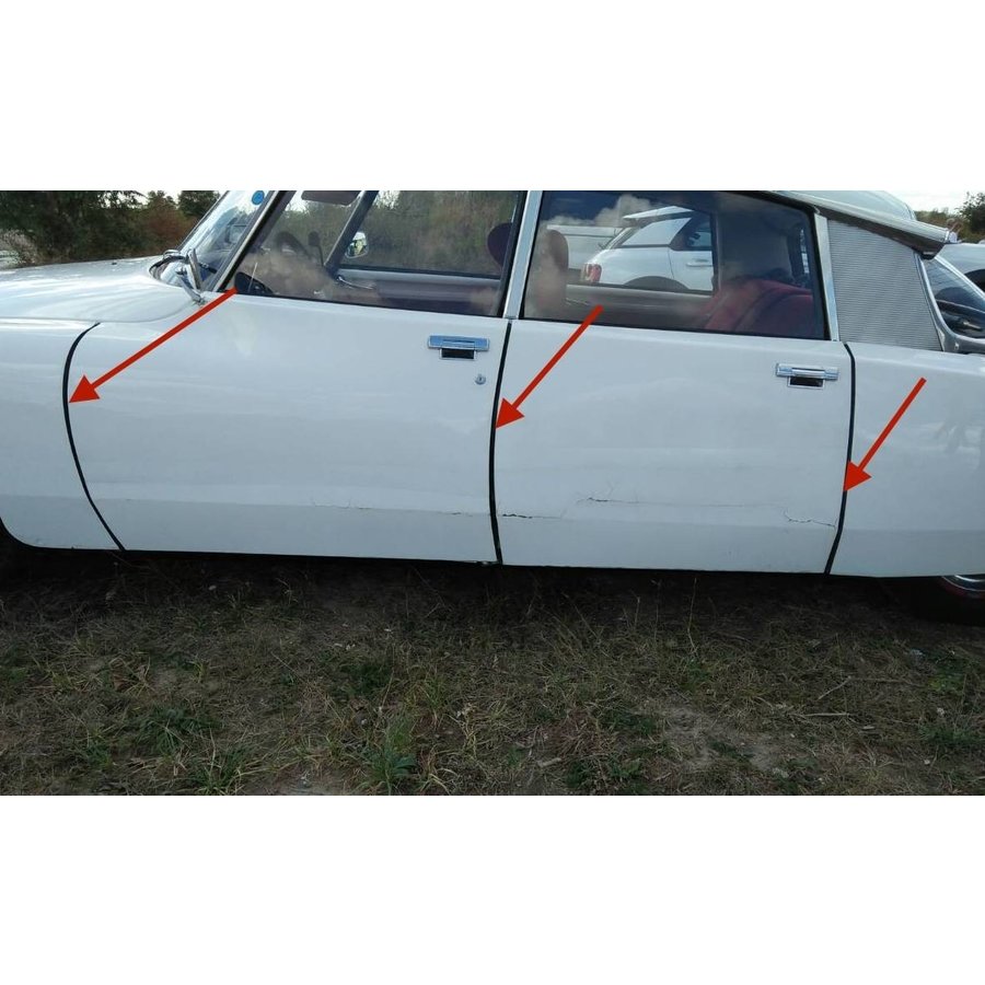 Deurrubberset vertikaal Citroën ID/DS-3