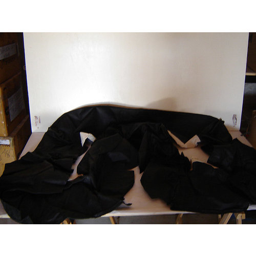  Citroën SM Teil von Hinterbankbezug Außenteil leder-bezogen schwarz Citroën SM 