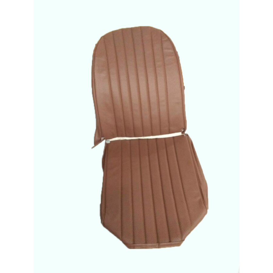 Original seat cover set for front L seat in brown leatherette (2 round angles) Dyane Citroën 2CV-1