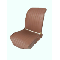 thumb-Original seat cover set for front L seat in brown leatherette (2 round angles) Dyane Citroën 2CV-4