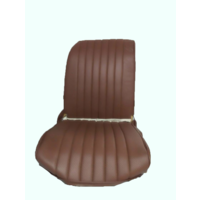 thumb-Original seat cover set for front L seat in brown leatherette (1 round angle) DYANE Citroën 2CV-3