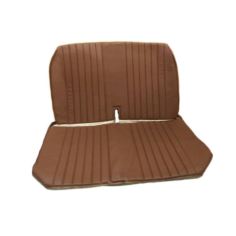 Original seat cover set for front bench with closed sides in brown leatherette DYANE Citroën 2CV-3