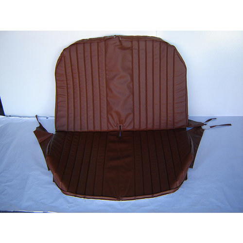  2CV Original seat cover set for rear bench with closed sides in brown leatherette Dyane Citroën 2CV 