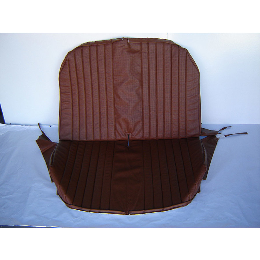 Original seat cover set for rear bench with closed sides in brown leatherette Dyane Citroën 2CV-2