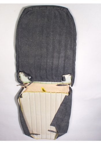  Citroën 2CV Voorstoelhoes blauw denim skai RV 2 ronde hoeken Citroën 2CV 