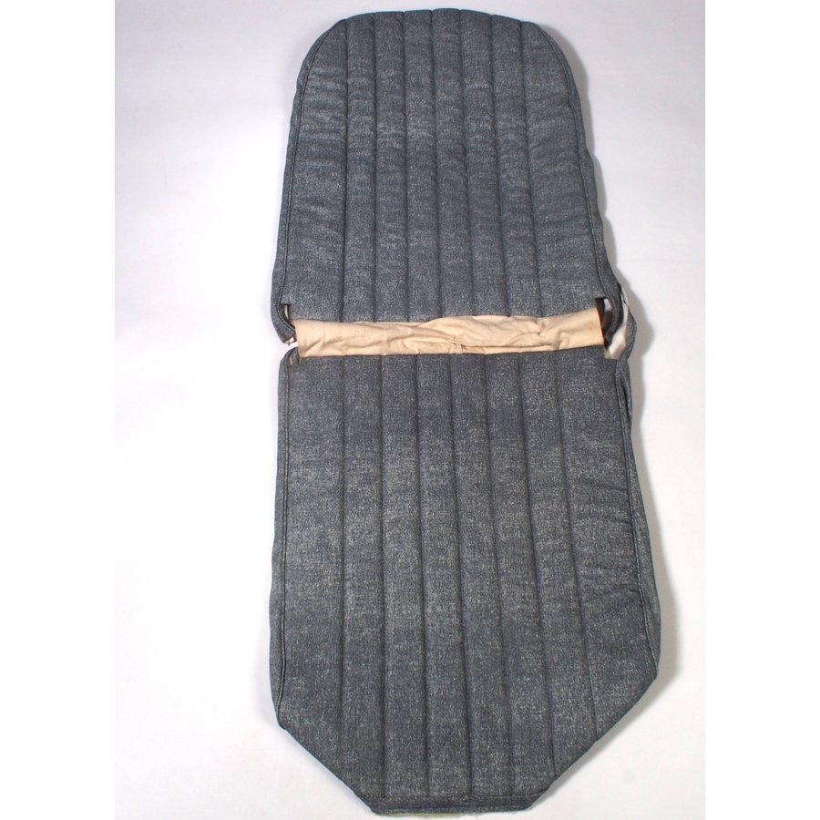 Voorstoelhoes blauw denim skai LV 2 ronde hoeken Citroën 2CV-1