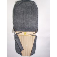 thumb-Original seat cover set for front L seat in blue denim leatherette (2 round angles) Dyane Citroën 2CV-2