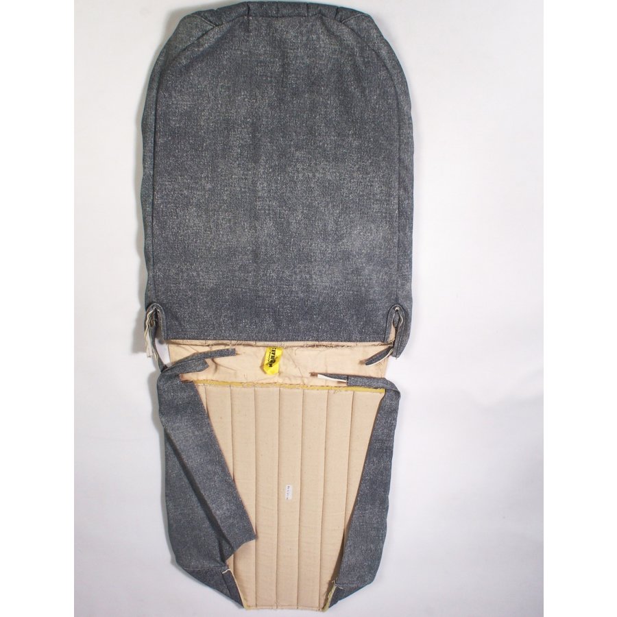 Voorstoelhoes blauw denim skai LV 2 ronde hoeken Citroën 2CV-2