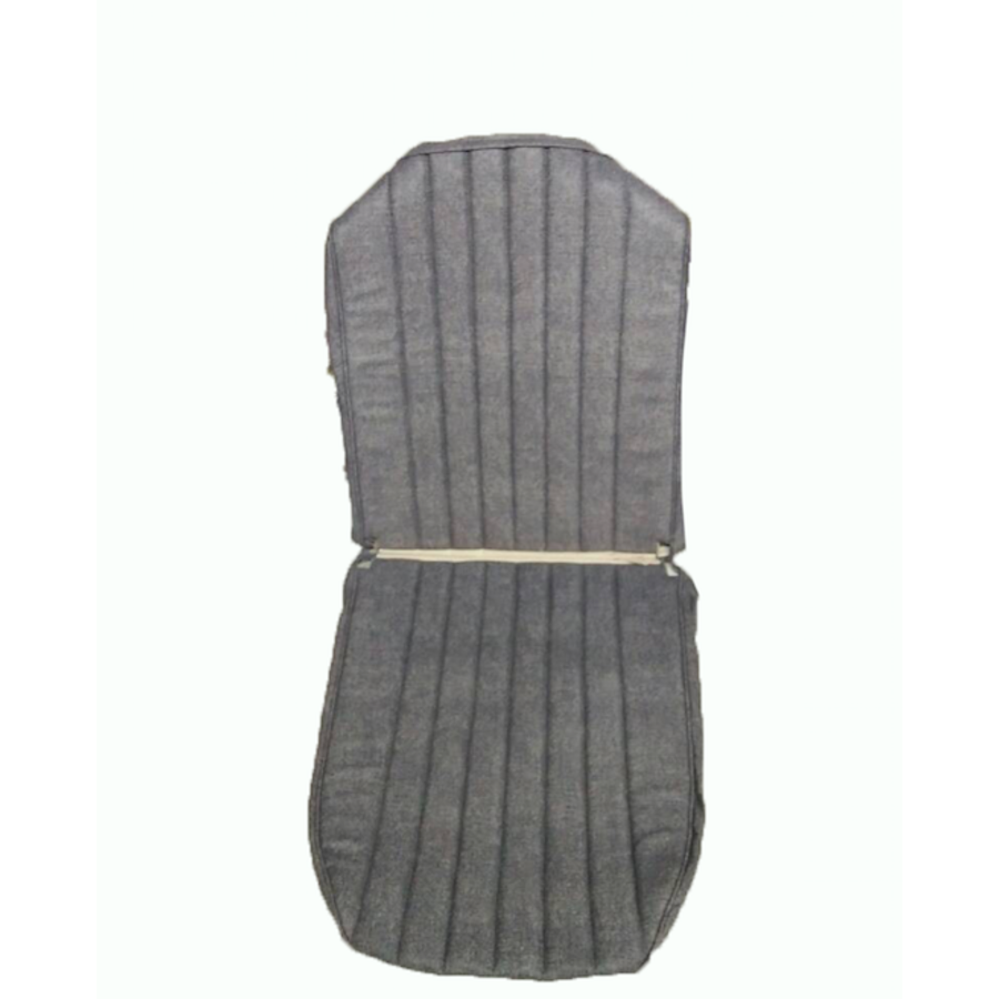 Voorstoelhoes blauw denim skai LV 2 ronde hoeken Citroën 2CV-3