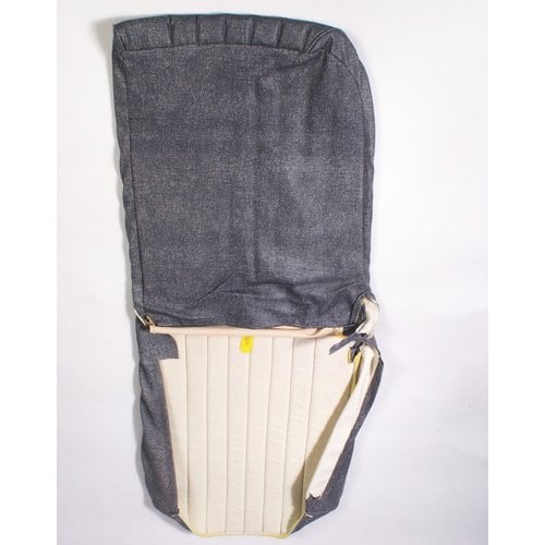  Citroën 2CV Original seat cover set for front R seat in blue denim leatherette (1 round angle) Dyane Citroën 2CV 