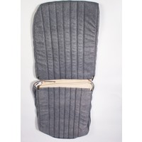 thumb-Original seat cover set for front R seat in blue denim leatherette (1 round angle) Dyane Citroën 2CV-3