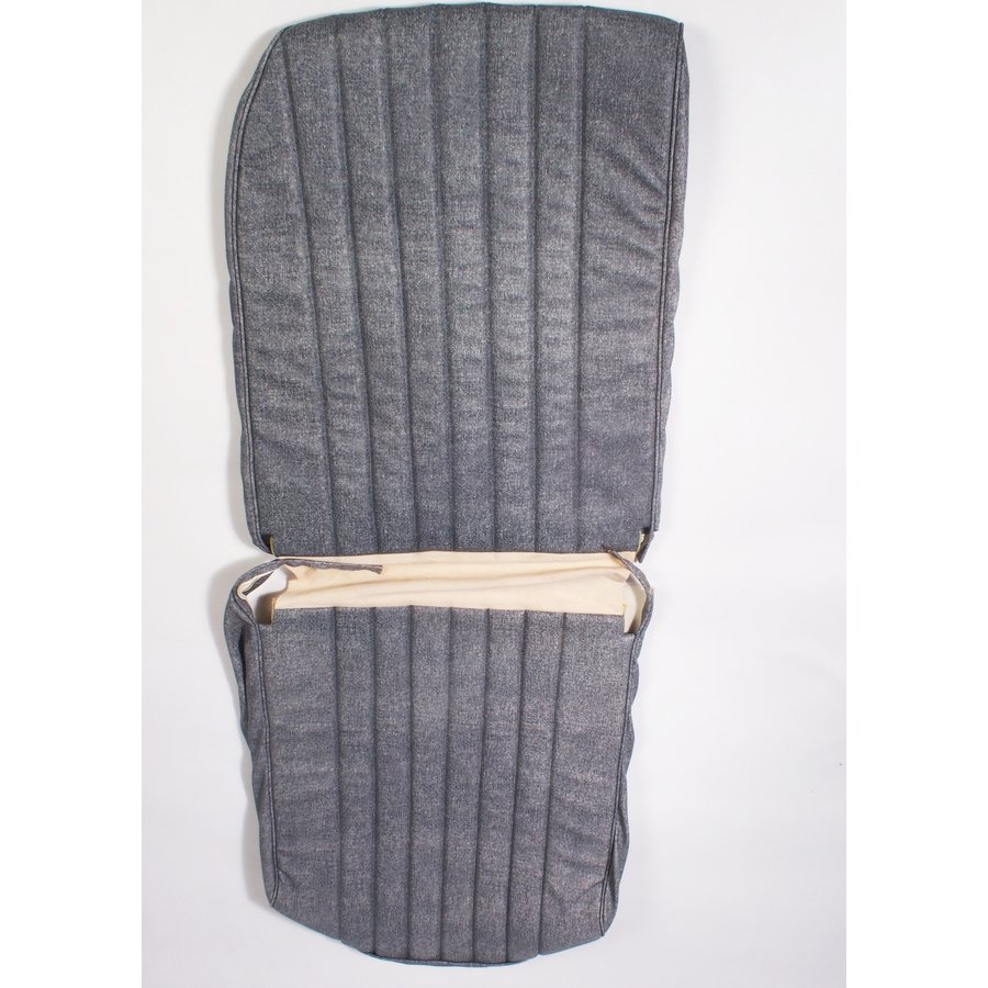 Voorstoelhoes blauw denim skai RV 1 ronde hoek Citroën 2CV-4