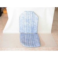 thumb-Original seat cover set for front L seat in blue denim leatherette (1 round angle) Dyane Citroën 2CV-1