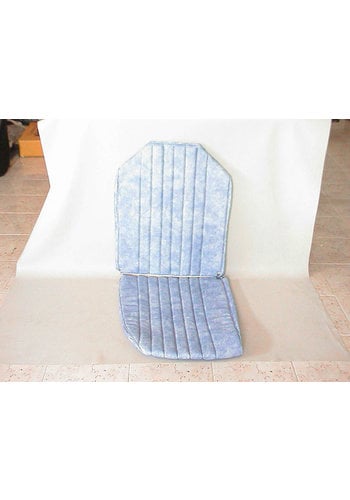  Citroën 2CV Original seat cover set for front L seat in blue denim leatherette (1 round angle) Dyane Citroën 2CV 