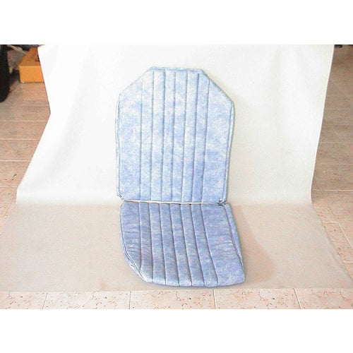  Citroën 2CV Original seat cover set for front L seat in blue denim leatherette (1 round angle) Dyane Citroën 2CV 